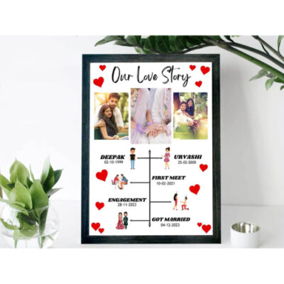 Our Love Story Couple Frame 12x18 Inch