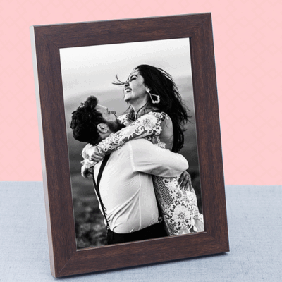 Glass Photo Frame With Photo Print -8x12 Inch
